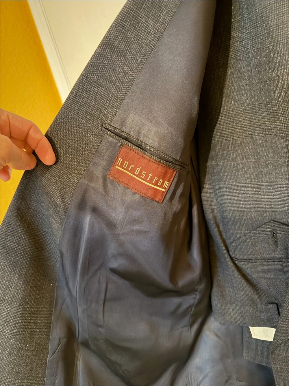 Nordstrom Double-Breasted Black Suit Blazer
